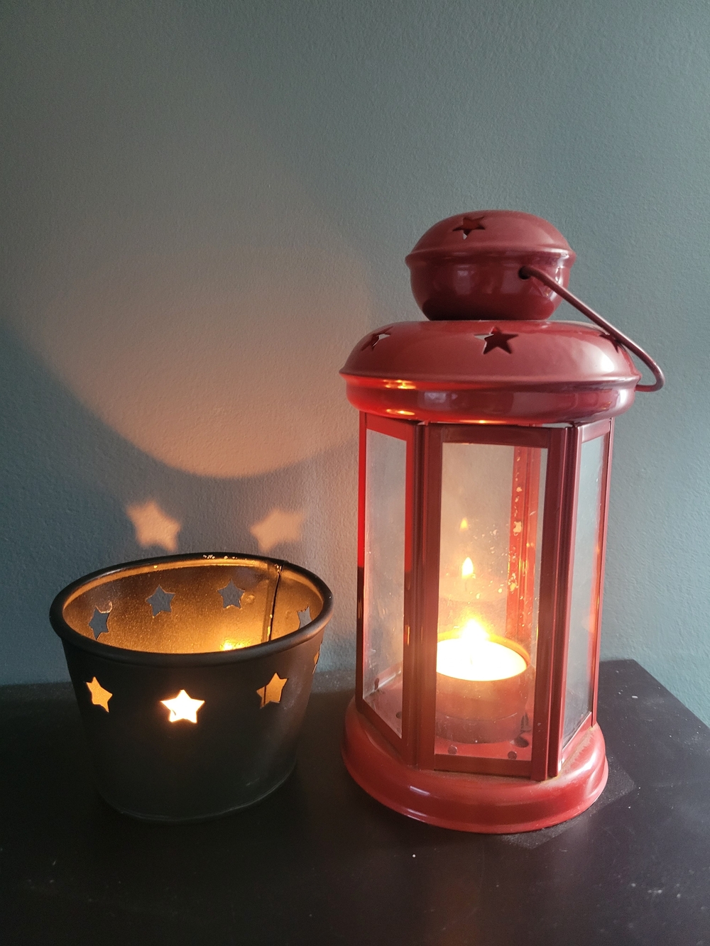 Vintage Star Cutout Metal Lanterns